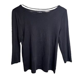 Talbots Black Long Sleeve Shirt